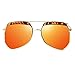 LianSan Designer Oversized Double Bridge Unisex Men Women Large Metal Driver Polarized Sunglasses 808 (gold frame orange lenses)