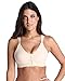 YIANNA Women's Full Coverage Post-Surgical Front Closure Sports Bra Adjustable Shoulder Wide Strap Racerback Support Bra, YA-BRA128-Beige-2XL