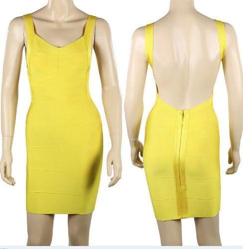 yellow bodycon dress uk