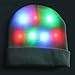 Luwint LED Glow Blink Knit Beanie Hat - Light Up Party Costume Show Cap Toys for Boy Girl (White Neon)