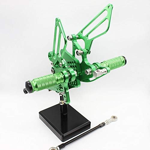 Krace Motorcycle Footpeg Rearset Foot Peg For KAWASAKI Ninja ZX6R ZX636 2009-15 Green