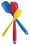 Premium Silicone Spatula Set | BPA Free - Food Grade SIlicone | Set of 3 Non Stick Kitchen Utensils - High Quality - Dishwasher Safe - Heat Resistant