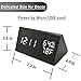 Digital Alarm Clock, 3 Alarm Settings, with Wooden Electronic LED Time Display, Dual Temperature & Humidity Detect, Ideal for Bedroom, Bedside Kids, Batteries not Needed