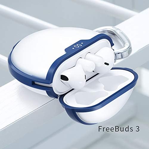 Mancser Compatible with Huawei FreeBuds 3 Case Wireless Bluetooth Drop Resistance PC+TPU Earphone Protective Cover Accessories(Lavender Grey)