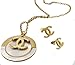 Think Positive Women's Stainless Steel Fashion Jewelry Sets Shell Pendant Necklace Earrings Gold Plating