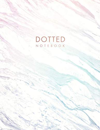 Dotted Notebook: Pastel Marble and Faux Rose Gold Dot Grid Notebook - Journal (8.5 x 11 inches) - 120 Dot Pages