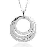 Mothers Necklace - Mother's Day Jewelry - Engraved Kids Names Personalized Jewelry for Moms - Mothers Jewelry with Children's Names Mom Gift