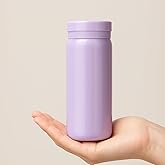 LCUQOTI Mini Stainless Steel, Slim Insulated Water Bottle, 7oz, Small Water Cup, Cuffee bottle, Tumbler, Travel Bottle, Coffee Cup, Pocket Bottle, keep hot and cold, Leak Proof, BPA Free (Purple)