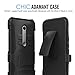 Moto X Pure Edition Case, MoKo Shock Absorbing Hard Cover Ultra Protective Heavy Duty Case with Holster Belt Clip + Built-in Kickstand for Moto X Pure Edition / Moto X Style - Black