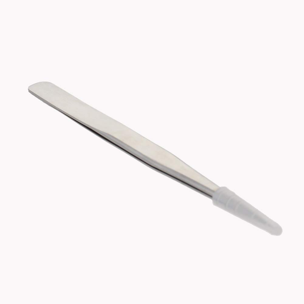 Utoolmart ST-12 Eyelash Extensions Tweezers Micro-magnetic Stainless Steel Precision Tweezers Set with Dolphin-shaped and Curved Pointed Tip Tweezers Nipper for Lash Extensions 5pcs