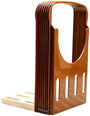 VASTING ART Bread Slicer Compact And Foldable Kitchen Baking Toast Slicer Adjustable with 4 Slice Thicknesses (brown)