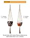 Mkono Plant Hangers Indoor Hanging Planter Jute Rope Basket Flower Pot Holder for Indoor Outdoor, 4 Pack, 41 Inch and 48 Inch