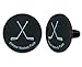 Hockey Puck Ring Cake Cupcake Topper (24-Pack)