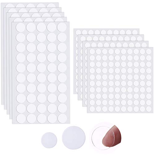 1000 Pieces Clear Sticky Putty Removable Round Putty 2 Sizes Double