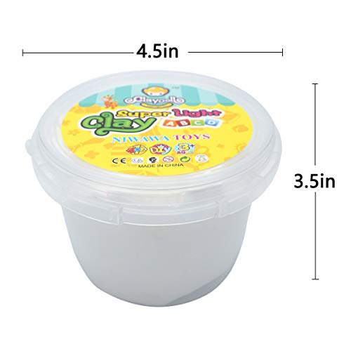 FENFEN Air Dry Clay Dough Ultra Light Molding Magic Clay with Bucket Toy for Kids (Brown)