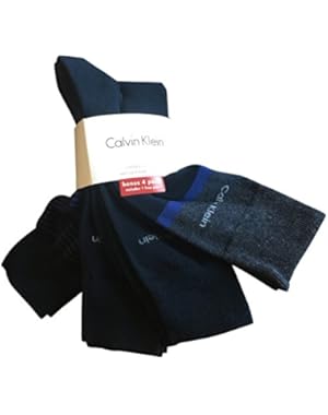 Calvin Klein Men's Dress Socks 4 Pack Grey Navy