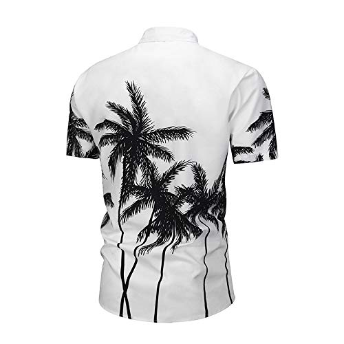 Ophestin Hawaiian Shirts for Men, Funny Print Short Sleeve Button Down Tropical Shirt