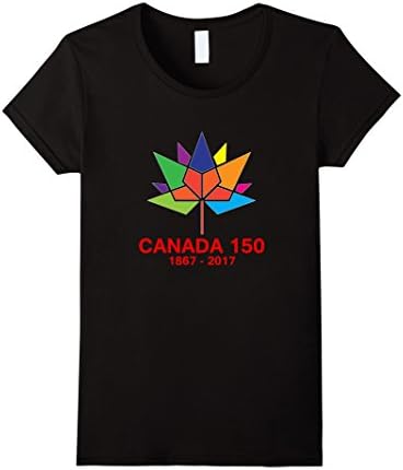 Womens CANADA T-shirt Canadian Flag Tee Memorial's Day Canada Funny Small Black