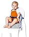 BabyToLove Easy Up Baby Booster Seat | Lightweight On The Go and Easy to Carry | Blue Stripes