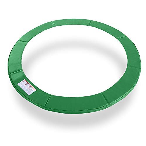 Exacme Trampoline Replacement Safety Spring Cover Round Frame Pad without Holes(Green, 15 Foot)