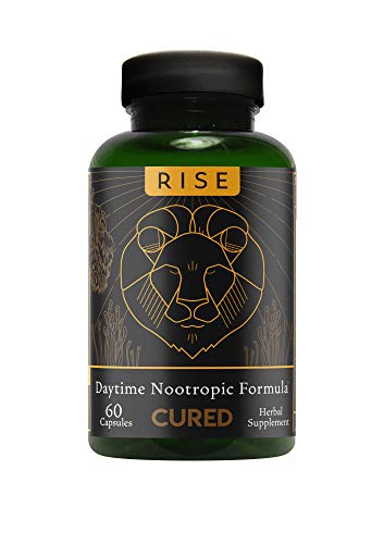 Cured Nutrition Rise Nootropic Formula, Brain Performance Enhancer, 60 Capsules, Daytime Herbal Supplement Including Hemp Extract, Mushrooms, Lion’s Mane, Rhodiola & Vitamin B, Wakefulness & Focus