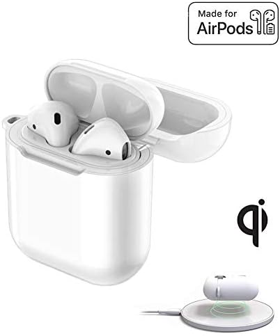 Wireless Charging Case for Airpods Cover,Compatiable with AirPods 1st/2nd,Shockproof Protective Silicone Cover Skin (not Include AirPods/AirPods Charging Case)-(White)