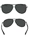 Joopin Fashion Men's Polarized Sunglasses Driving Aviator Man Sun Glasses(Grey Frame Black Lens)