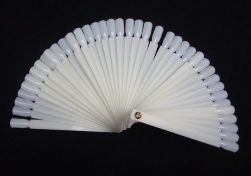 50 tips Fan-Shaped Nail Art Display Chart Natural for Polish Gel Display Tool With Bonus