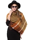 Warm Tartan Scarf Blanket for Women Lady Large Square Long Soft Wrap Shawl