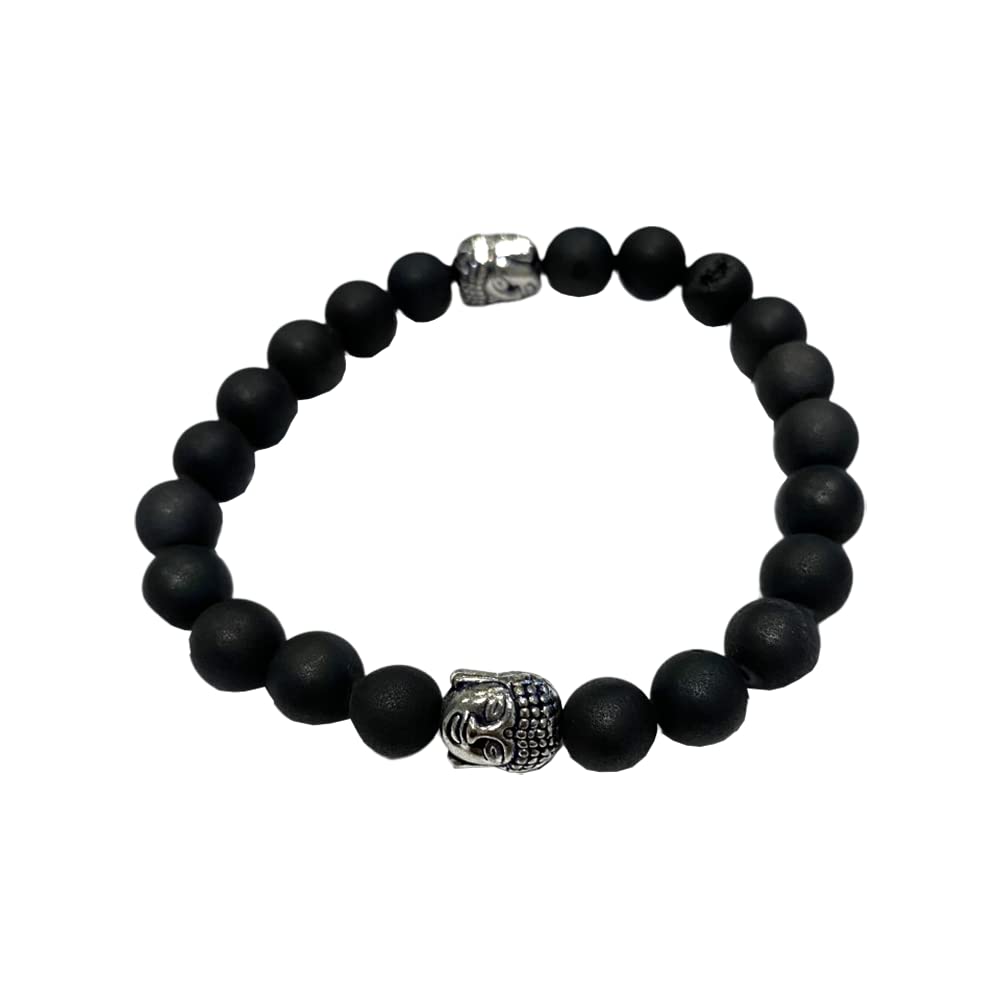 VIE Buddha Bracelet (Black Druzy)