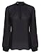 Elegant Women Long Sleeve Casual Chiffon Solid Blouse Shirt Top