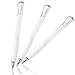 MEKO 2Pcs [2nd Gen] Universal Disc Stylus/Styli Pen,[2 in 1 Precision Series] for iPhone X/8/8plus iPad/iPad Pro/iPad Mini and All Capacitive Touch Screens Bundle with 6 Replacement Tips(Black/White)