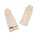 Kenmont Summer Women Dots Sun Uv Protection Outdoor 100% Cotton Driving Gloves (Beige)
