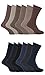 Men's 100% Cotton Ribbed Classic Socks (Pack Of 6) US Size 7-12