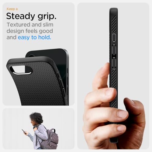 Spigen Liquid Air designed for iPhone 17e case (2026) / iPhone 16e cover - Matte Black | Military-Grade Protection