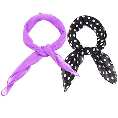 2 PCS 50's Sheer Chiffon Scarf Vintage Style Accessory for 1950s Women & Girls 2 PCS 50's Sheer Chiffon Scarf Vintage Style Accessory for 1950s Women & Girls