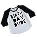 Bump and Beyond Designs Boy Birthday Shirt Kids Birthday Dude Shirt (12-18 Months, Black)