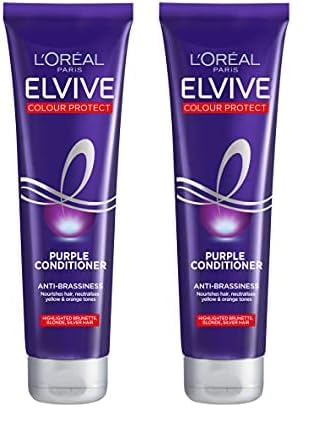 L'Oreal Elvive Colour Protect Purple Conditioner, 150 ml (Pack of 2)