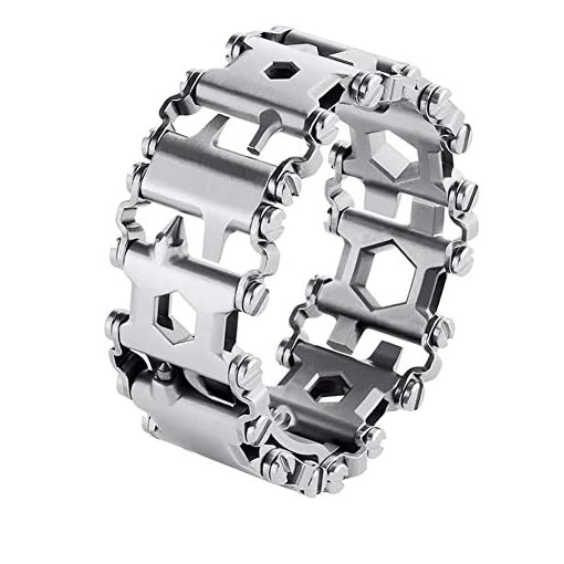 Outdoor Multi-Tool Bracelet,29-in-1 Outdoor Detachable Steel Tread Chains, Screwdriver Wrench Can Bottle Opener, for… - Image 7