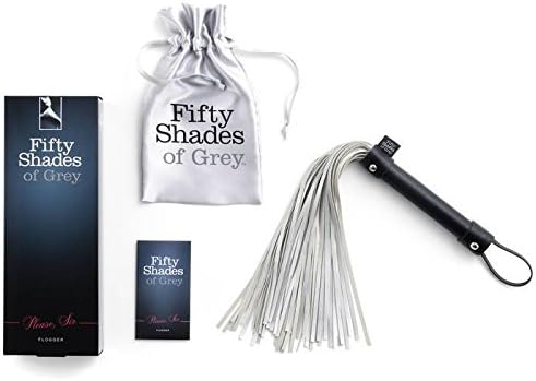 Fifty Shades of Grey Please Sir Metallic Faux Leather Flogger for Beginner's - Black/Silver, Black and Silver - Image 3