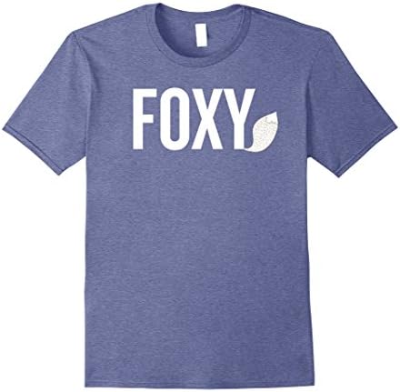 Mens Foxy T-shirt with Fox Tail Graphic XL Heather Blue