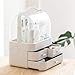 Radiant Youth Makeup Organizer, Modern Cosmetic Organizer Makeup Storage Holder, Display Make up Caddy Shelf Organization Boxes Case Dustproof w/Handle and Drawer on Countertop