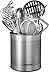 Gourmia GCH9345 Rotating Kitchen Utensil Holder – Spinning Stainless Steel Organizer to Store Cooking and Serving Tools - Dishwasher Safe, Non Slip Bottom – Use as Caddy or Pencil Cup