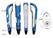 3D Printing Pen, Glyby Intelligent 3D Drawing Doodle Art with 1.75mm ABS Filament Refill (Blue)