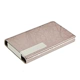 GIZGA Romantic PU Leather & Aluminum Alloy Credit Card Business Name Card Holder Organizer with Magnetic Closure