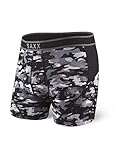 Saxx Mens Kinetic Boxers Underwear Large Shutter Grey Camo