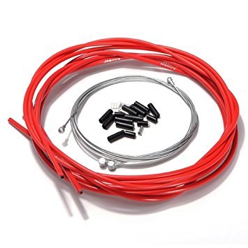TOOGOO(R)Bike Bicycle Complete Front & Rear Inner Outer Wire Gear Brake Cable Set – Red