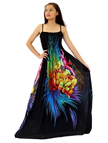 MayriDress Women's Floral Summer Dress 3X Black