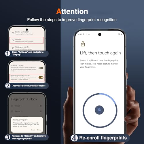 LK 2+2 Pack Screen Protector for Google Pixel 10 Pro XL, 2 Tempered Glass Screen Protector & Camera Lens Protector for 10 Pro XL, Support Fingerprint Unlock, HD Screen, Anti-Scratch, Easy Installation