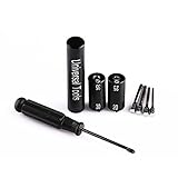 DIY Coil Building Kit 4-in-1 Coiling Tool Kit Coil Jig Stainless Steel + Aluminum Wire Crystal Box (Black)